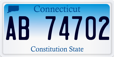 CT license plate AB74702