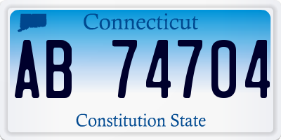 CT license plate AB74704