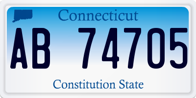 CT license plate AB74705