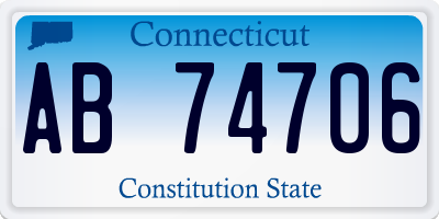 CT license plate AB74706