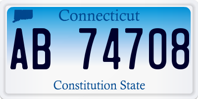 CT license plate AB74708