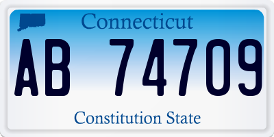 CT license plate AB74709