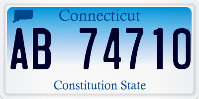 CT license plate AB74710