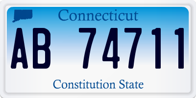 CT license plate AB74711