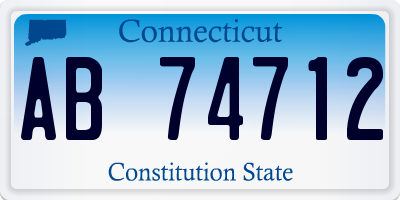 CT license plate AB74712