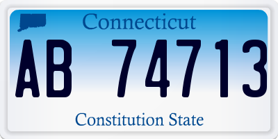 CT license plate AB74713