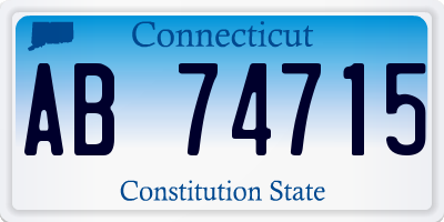 CT license plate AB74715