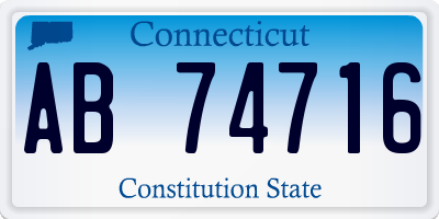 CT license plate AB74716