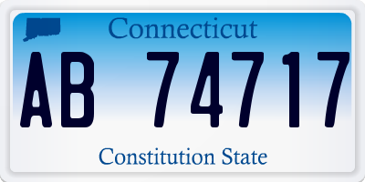 CT license plate AB74717