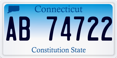 CT license plate AB74722