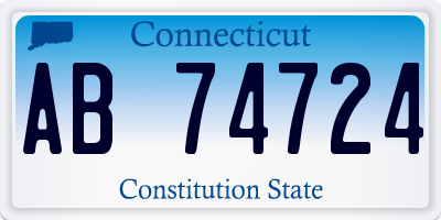 CT license plate AB74724