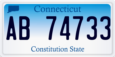 CT license plate AB74733