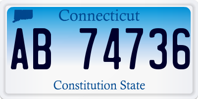 CT license plate AB74736