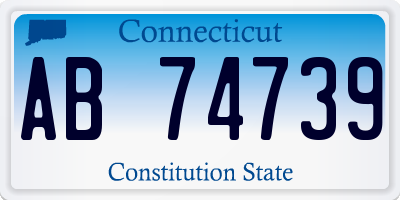 CT license plate AB74739