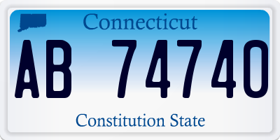 CT license plate AB74740