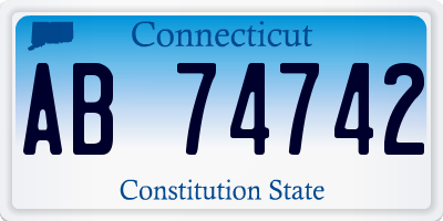 CT license plate AB74742