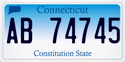 CT license plate AB74745