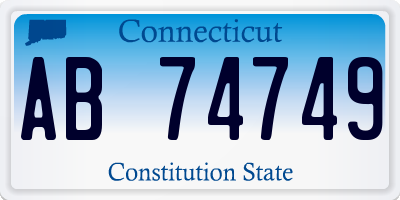 CT license plate AB74749