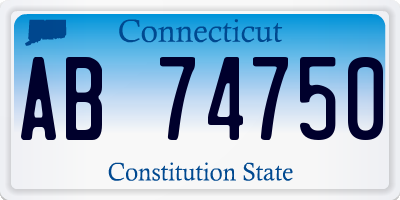 CT license plate AB74750