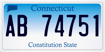 CT license plate AB74751