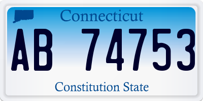 CT license plate AB74753