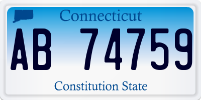 CT license plate AB74759