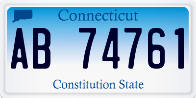 CT license plate AB74761