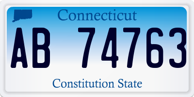 CT license plate AB74763