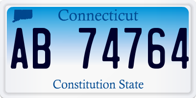 CT license plate AB74764