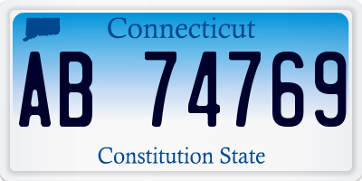 CT license plate AB74769