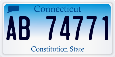 CT license plate AB74771