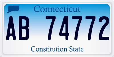 CT license plate AB74772