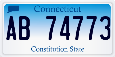 CT license plate AB74773