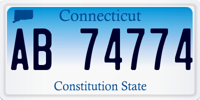 CT license plate AB74774