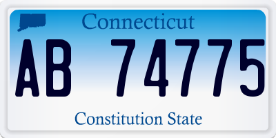 CT license plate AB74775