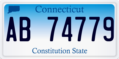 CT license plate AB74779