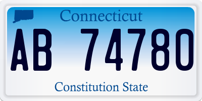 CT license plate AB74780