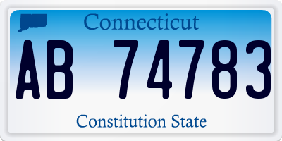 CT license plate AB74783