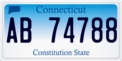 CT license plate AB74788