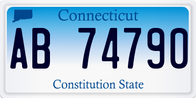 CT license plate AB74790