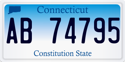 CT license plate AB74795