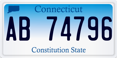 CT license plate AB74796