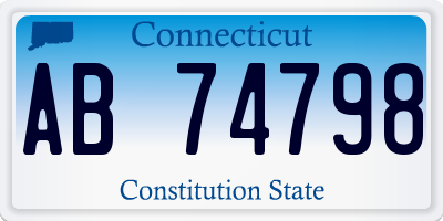 CT license plate AB74798