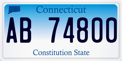 CT license plate AB74800