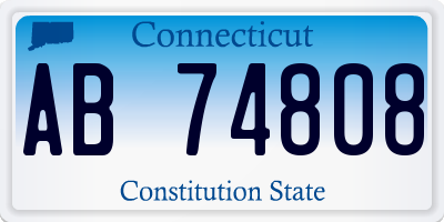 CT license plate AB74808