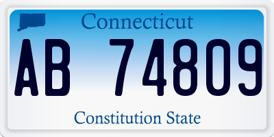 CT license plate AB74809