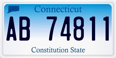 CT license plate AB74811