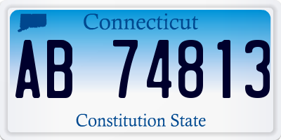 CT license plate AB74813