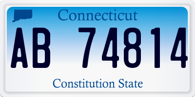 CT license plate AB74814