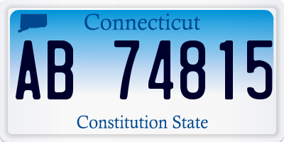 CT license plate AB74815